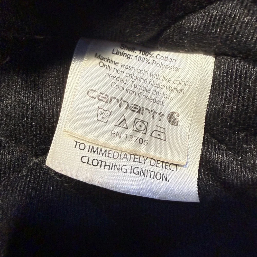 Carhartt Active Jacket Boys M 10-12 Brown Duck Canvas‎ Quilted Faded Distressed